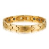 Bracelet homme plaque or chaine acier aimante