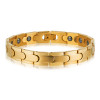 Vergoldetes Herrenarmband mit magnetischer Stahlkette