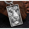 Men's Sterling SIlver Biker Tigre Heat Pendant