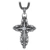 Pendentif croix argent zirconium homme