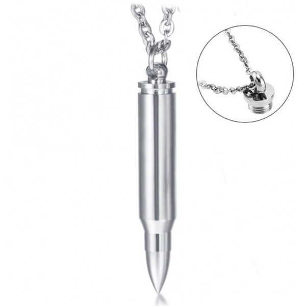 Pendentif homme acier balle motif croix finition polie