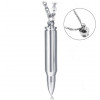 Men's Bar Stainless Steel Cubic Zirconia Inlay Pendant