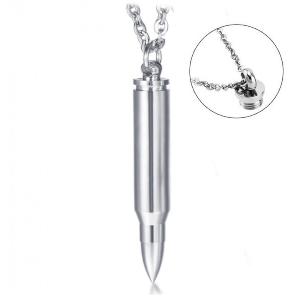 Men's Ball Stainless Steel Engraving Pendant Necklace