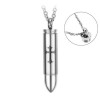 Pendentif personnalise homme acier balle motif croix finition polie