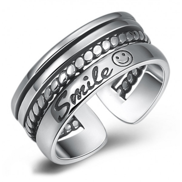 Women's Braided Sterling Silver Open Ring