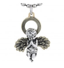 Men's Sterling Silver guardian angel Pendant