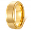 Men's Golden Brushed Titanium Spinner Band Custom Ring