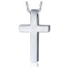 Pendentif blanc Acier croix a graver personnaliser