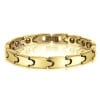 Men's Golden Polished Tungsten Carbide Magnetic Bracelet