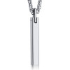 Pendentif homme tungstene barre finition polie miroir