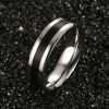 Men's Titanium Black Resin Band Custom Ring