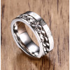 Men's Titanium Chain Spinner Band Custom Ring