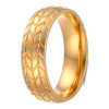 Men's Golden Stainless Steel BiIker Tire Band Ring