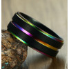 Men's Black Titanium Band Ring