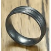 Men's Black Brushed Titanium Custom Band Ring