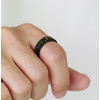 Men's Rainbow arrow Brushed Titanium Custom Band Ring