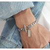 Bracelet personnalise homme femme acier chaine a graver