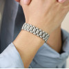 Herren-Kettenarmband aus Edelstahl mit polierter Oberfläche