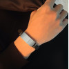 Bracelet homme reglable silicone gourmette personnalise graver