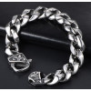 Men's Stainless Steel Chain Bracelet Fleur De lys Clasp