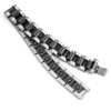 Bracelet femme ceramique noire maillons acier