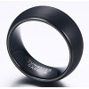 Bague homme tungstene noir mat brosse