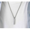 Pendentif homme tungstene barre finition polie miroir