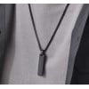 Pendentif personnalise collier couple barre acier