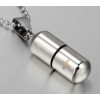 Men's Polished Stainless Steel Roman numeral Bar Necklace Pendant