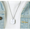 Colgante personalizado para hombre, collar de acero, estampado de gato, caja secreta para grabar, personalizar