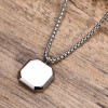 Colgante personalizado para hombre, placa de acero, collar onxy negro, personalizado