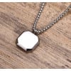 Gepersonaliseerde hanger voor mannen, vrouwen, turquoise staal, gravure, personaliseren