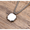 Pendentif personnalise homme femme acier turquoise gravure personnaliser