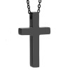 Pendentif noir Acier croix a graver personnaliser