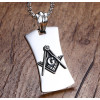 Pendentif homme plaque acier Franc-maçonnerie dog tag