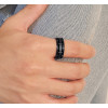 Bague homme anneau tungstene rainure rouage design