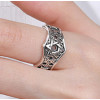 Men's Sterling Silver Star of David Open Ring