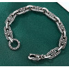 Men's Sterling Silver Bracelet Cross Fleur de lys