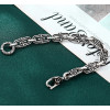 Herrenarmband aus Silber mit Fleur-de-Lys-Kreuzkette