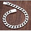 Men's Biker Sterling Silver Braided Chain Bracelet