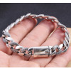 Men's Sterling Silver Biker Big Bracelet