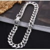 Pulsera de cadena gruesa para hombre y mujer en plata maciza.