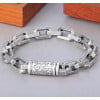 Herren-Silberarmband, keltische Marinekette, Biker-Zylinder