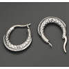 Pendientes de aro con escamas de acero para hombre - par