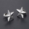 Boucles d'oreilles clous homme pentacle punk star acier - paire