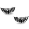 Men's Stainless Steel Cubic Zirconia angel wings Stud Earrings