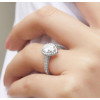 Bague argent 925 rhodie femme coeur sertie zirconium