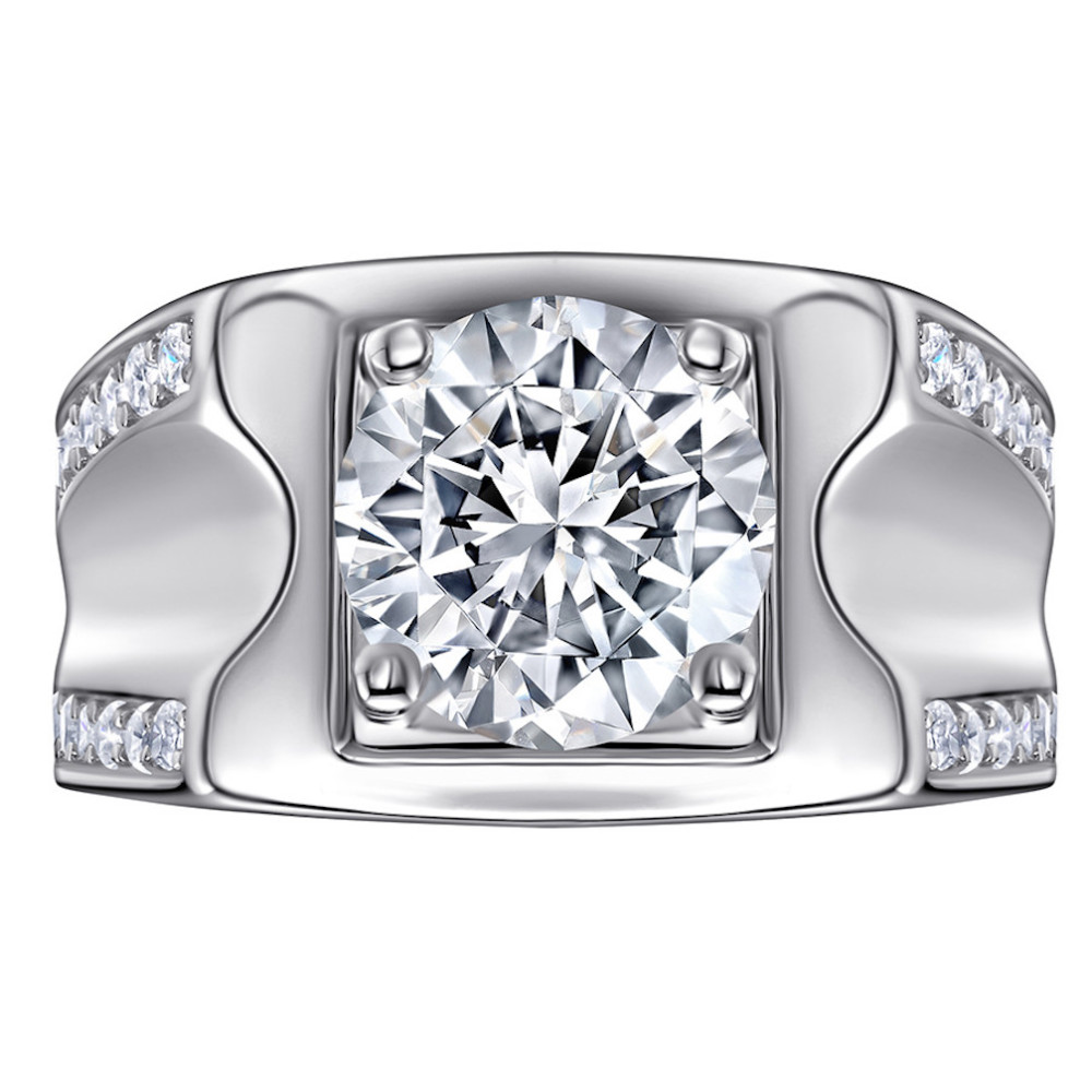 Accueil BAGUES Bague Femme Carador en argent avec oxydes de zirconium et spinelle bleu