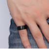 Bague homme tungstene noir mat brosse