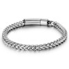 Herren-Kettenarmband aus schwarzem, plattiertem Stahl